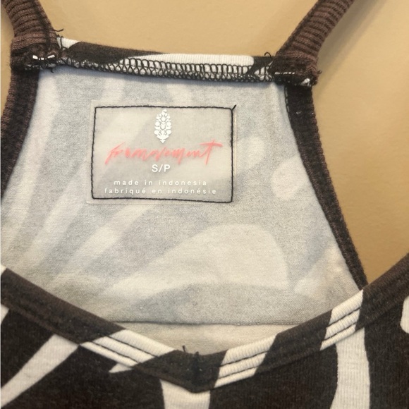 Free People FP Movement Hot Shot Romper Zebra Printed Women's Small NEW - Picture 5 of 5